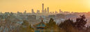 Skyline of Chaoyang at sunrise, Beijing, China