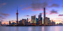 Pudong skyline at sunrise, Shanghai, China