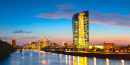 Frankfurt at sunset, Germany