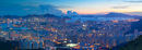 View of Kowloon from Tate's Cairn at sunset, Hong Kong