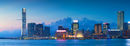 Kowloon skyline at dusk, Hong Kong