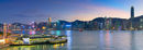 Skyline and Star Ferry at sunset, Hong Kong
