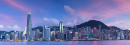 Hong Kong Island skyline at sunset