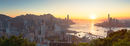 Hong Kong Island and Kowloon at sunset, Hong Kong