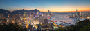 Hong Kong Island and Kowloon at sunset, Hong Kong
