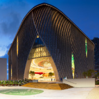 Xiqu Centre at dusk, Hong Kong