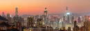 Hong Kong Island skyline from Happy Valley at sunset, Hong Kong
