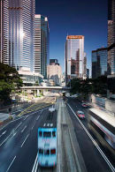 Trams Moving Through Admiralty