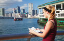 Woman at Victoria Harbour, Hong Kong