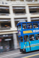 Tram passing The Pawn, Wan Chai