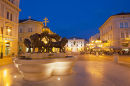Square at dusk, Szeged