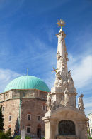 Mosque Church and Trinity Column, Pecs