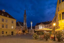Main Square at dusk, Sopron
