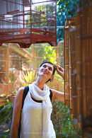 Woman at bird market, Yogyakarta, Indonesia