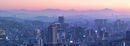Skyline of Seoul at sunrise, South Korea