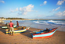 Fishermen on Tofo beach, Mozambique