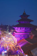 Durbar Square at dusk, Patan