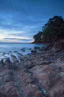 Te Mata beach at sunset, Coromandel Peninsula