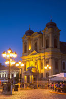 Metropolitan Cathedral at dusk, Timisoara