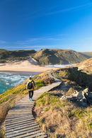 Woman hiking in Robberg Nature Reserve, South Africa