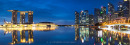 Skyline at dusk, Singapore