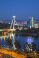 New Bridge at dusk, Bratislava