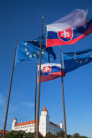 Bratislava Castle and flags