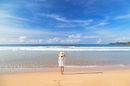 Woman on Talalla beach, Sri Lanka
