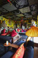 Eccentric lounge in Helga's Folly, Kandy