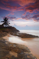 Bentota beach at sunset