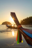 Long tail boat on Kata beach, Phuket, Thailand