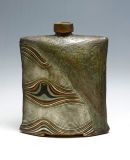 Green Textured Pot with Decoration