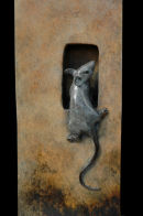 Barn Owl on Post [Detail]