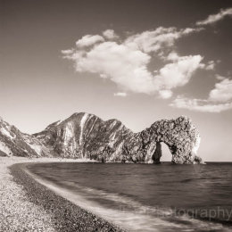 Durdle Door mono, Dorset, England