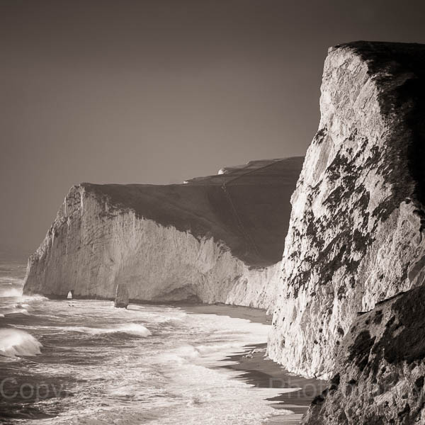 Cliffs and sea, Dorset, England
