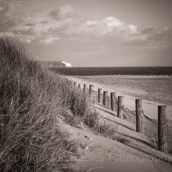 Hengistbury Head towards the Needles, Dorset, England