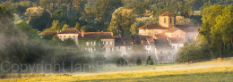 Misty morning in the Perigord National Park, France