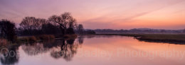 Sundown glow over the River Avon, Dorset, England