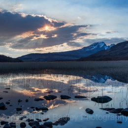 Sunset reflections on Isle of Skye, Scotland