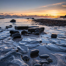 Kimmeridge winter sunset, Dorset, England