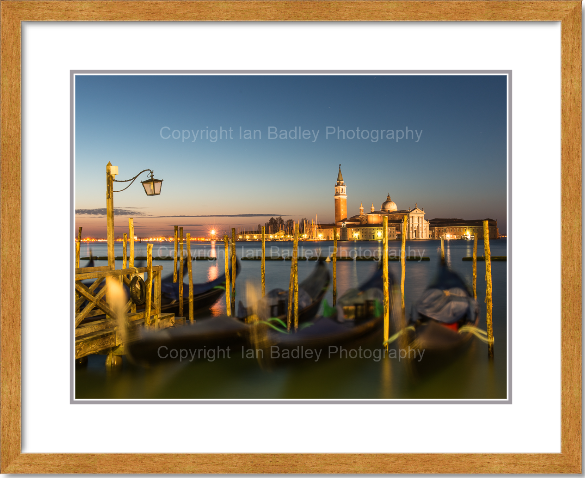 Twilight over gondolas