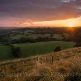 Sunrise over mid Dorset, England