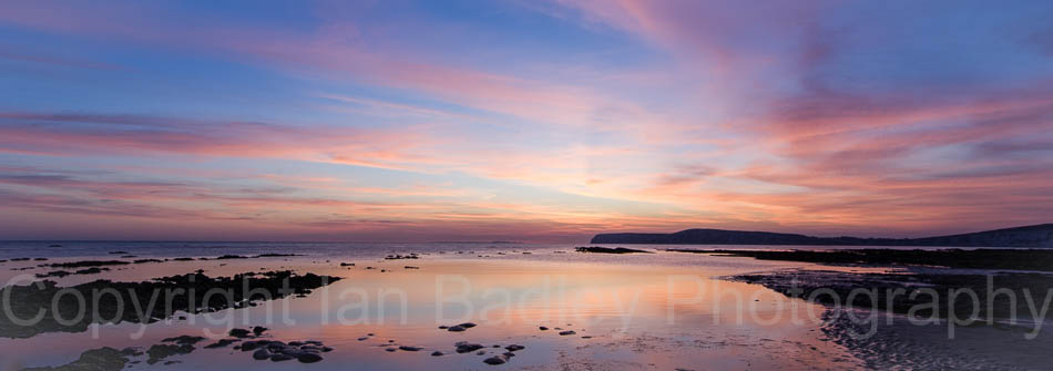 Compton Bay at twilight, Isle of Wight, England