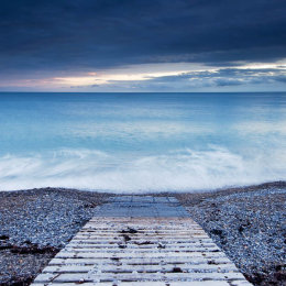 Slipway into the sea, Freshwater, Isle of Wight, England