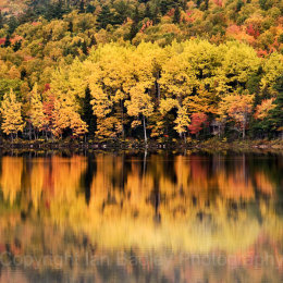 Autumn colour reflections, Cape Breton, Nova Scotia, Canada