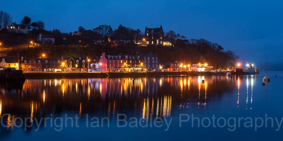 Tober,ory Harbour at night, Isle of Mull, Scotland