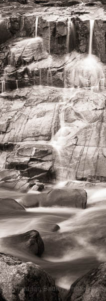 Mountain water running into the river Etive in Scotland
