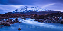 Long exposure over the River Sligachan and Cuillins, Isle of Skye, Scotland