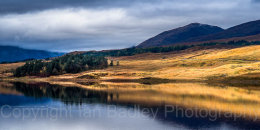Sunlight reflections in the Scottish Highlands, Scotland