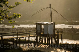 An old fishing hut on the River Rance, Cote d'Armor, Brittany, France